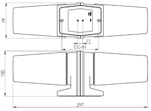 Lampara Aplique de Techo o Pared Bernadotte IFO Doble IP44