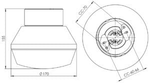 Lampara Aplique de Techo o Pared. Cerámica y Cristal Opal