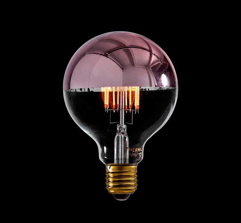 Globe 95 Copper Crown Dimmable LED 300LM 6W Extra Warm White 2000K