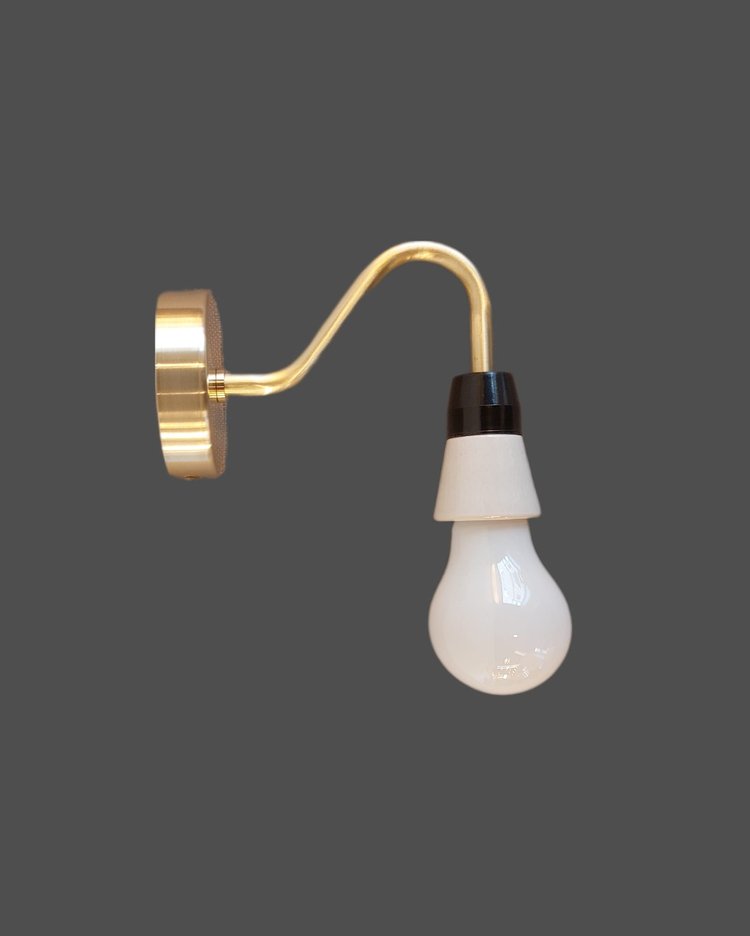 Aplique Latón y cerámica Made in Europe 80