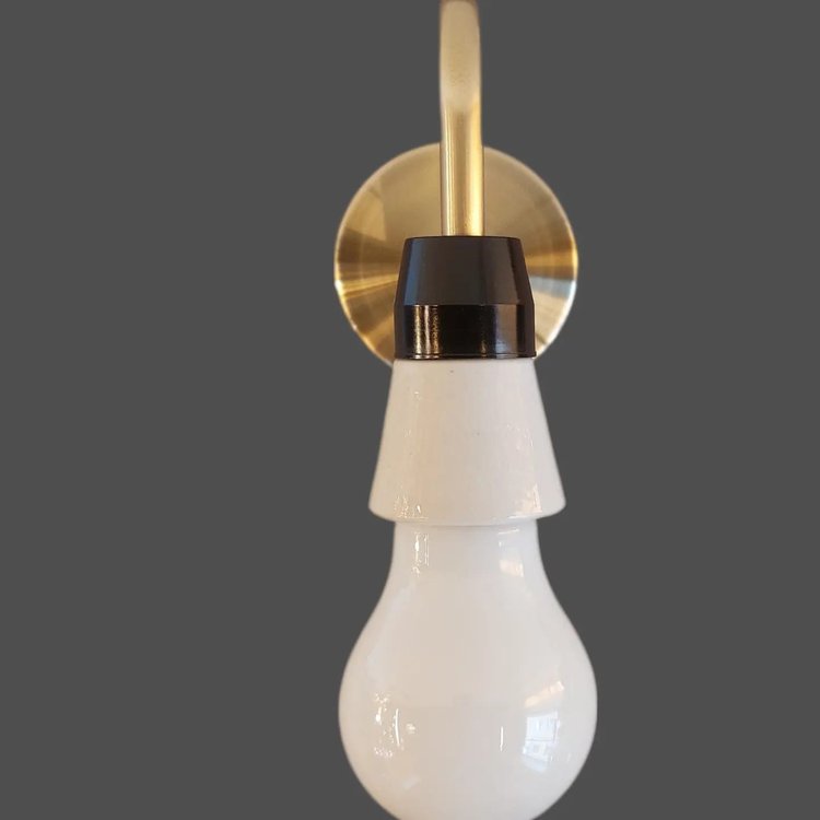 Aplique Latón y cerámica Made in Europe 80