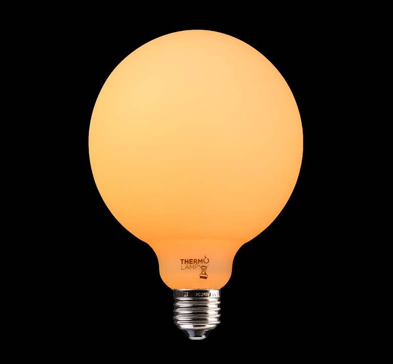 Globe 125 Opal Satin Dimmable LED 510LM 8W Extra Warm White 2200K