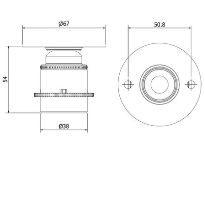 Aplique Techo // Casquillo Ingles BRONZE E27